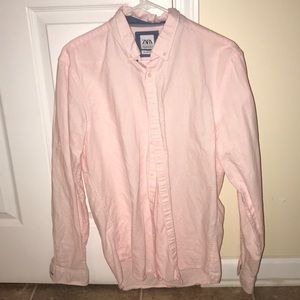 Zara light pink button down